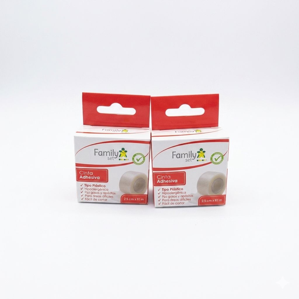 CINTA ADHESIVA F.SET 2,5 cm x 9,1m x 1U FAMILY- SET